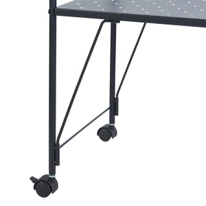 Carucior servire la masa Austrheim 73x50x33cm otel negru [en.casa]