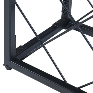 Suport sticle vin Taivassalo 71,5x53x20cm otel negru pentru 25 sticle [en.casa]