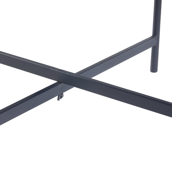 Masuta cafea rotunda Lier 61x39,5cm negru [en.casa]