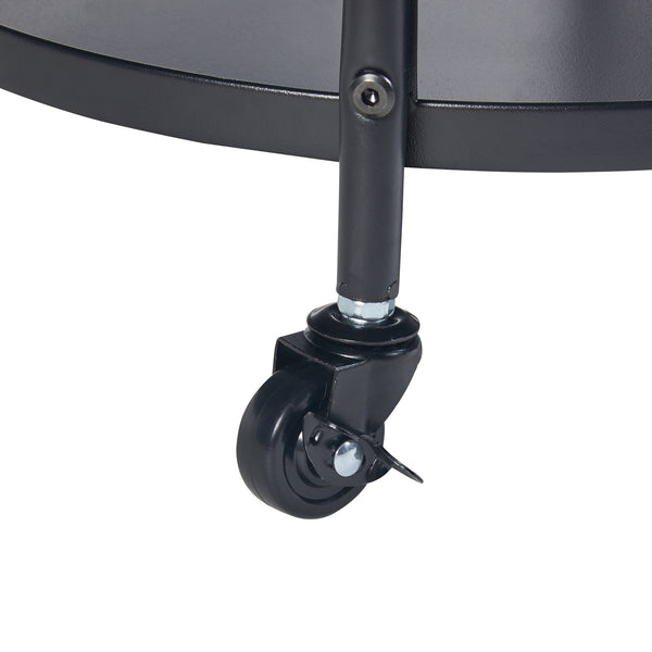 Carucior servire la masa Munkedal 75x45 cm metal negru [en.casa]