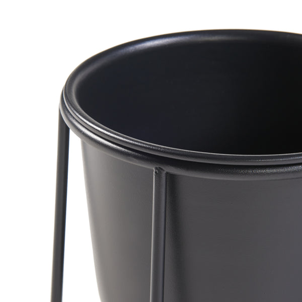 Set 2 buc suport plante marimi diferite Nesseby metal negru [en.casa]