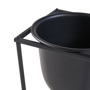 Set 2 buc suport plante masuri diferite Nordmaling metal negru [en.casa]
