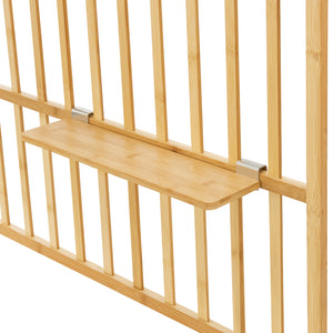 Raft perete Røst 120x80x13cm bambus natur [en.casa]