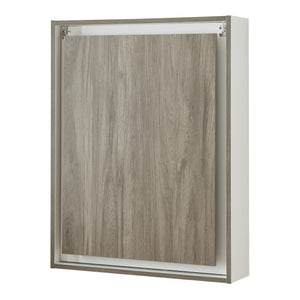 Birou perete pliabil Greve 80x62x16cm apl alb/efect lemn [en.casa]