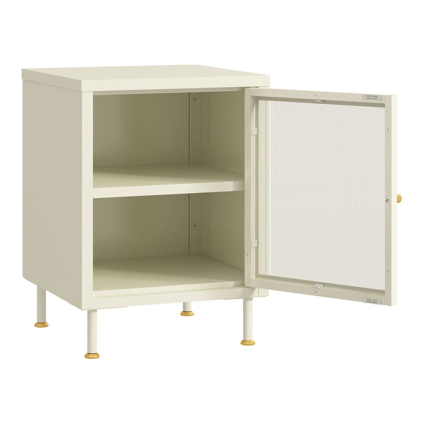 Dulap metalic Lindau 56x40x40 cm crem deschis [en.casa]