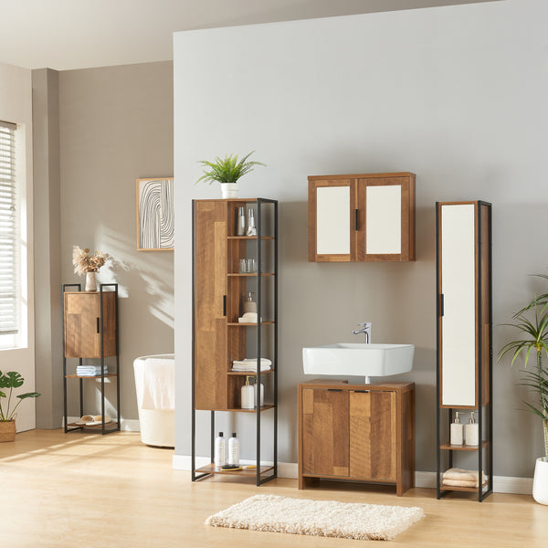 Dulap baie sub chiuveta Namsskogan 60x60x30cm pal efect nuc [en.casa]
