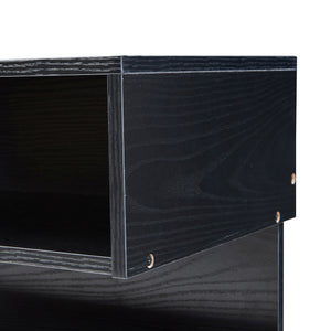 Raft perete Gauldal 56,5x30x31,5cm pal negru [en.casa]