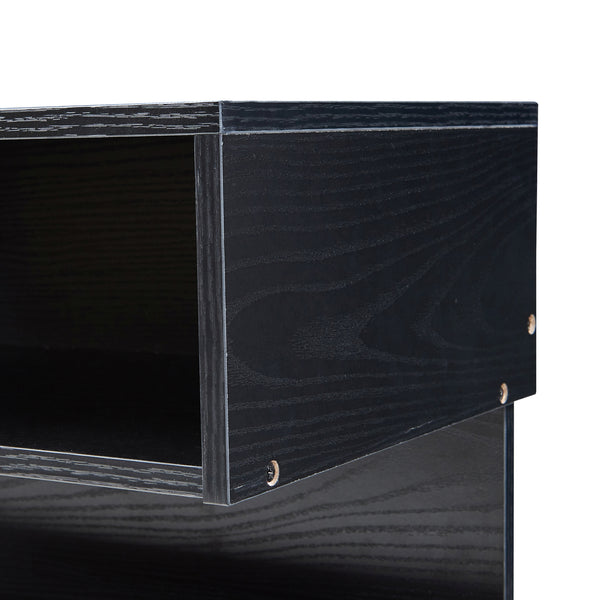 Raft perete Gauldal 56,5x30x31,5cm pal negru [en.casa]