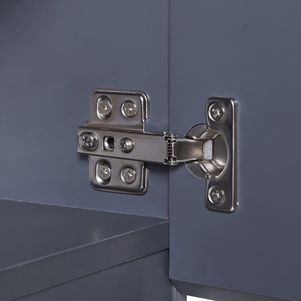 Dulap perete baie Overath 60x30x30 cm mdf gri [en.casa]