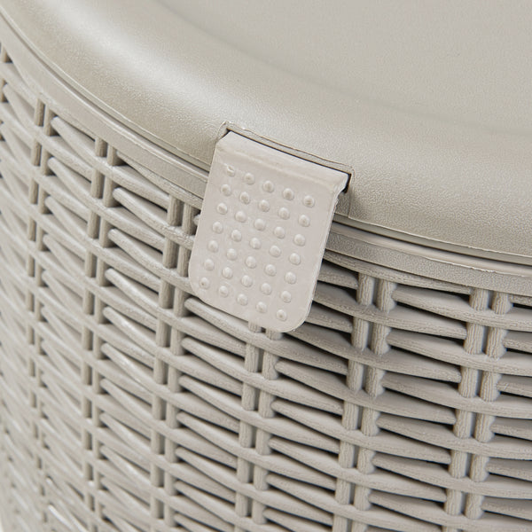 Taburet cooler Avetrana 44xØ40 cm Maro deschis [casa.pro]