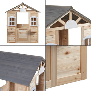 Casă de joacă Acciano 131x113x97 cm lemn de brad [casa.pro]