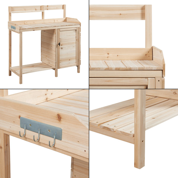Masa plantare Alessano 110x107x46cm brad natur [casa.pro]
