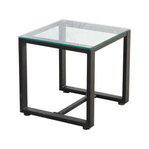 Set mobilier gradina 5 piese Calvello 1 masa 2 scaune si 2 tabureti [casa.pro]