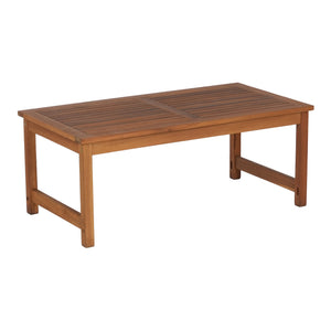Set 4 piese mobilier gradina Cannole salcam si poliratan efect lemn bej [casa.pro]