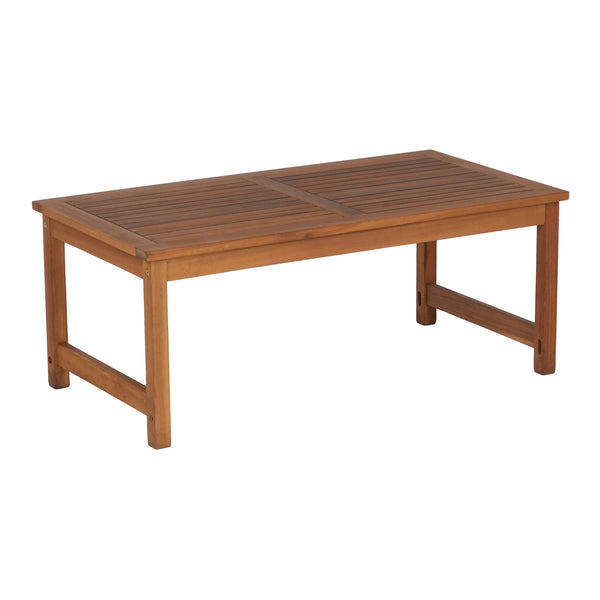 Set 4 piese mobilier gradina Cannole salcam si poliratan efect lemn bej [casa.pro]