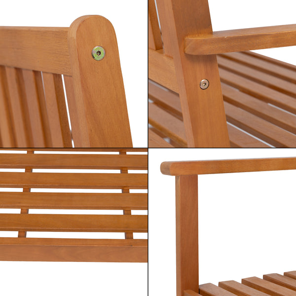 Banca gradina Canzano 120x58x90cm natur [casa.pro]