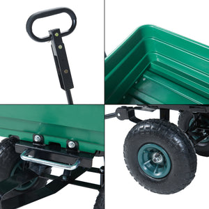 Carucior gradina inclinabil Corfinio 111x51cm 250kg otel verde [pro.tec]