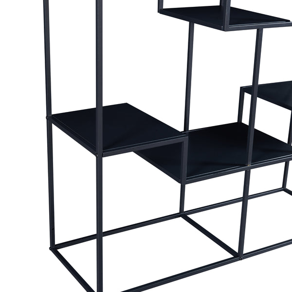 Raft de sine statator Råde 180x100x35cm metal negru [en.casa]