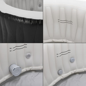 Piscina gonflabila cu functie masaj Carbone 165x70cm [pro.tec]