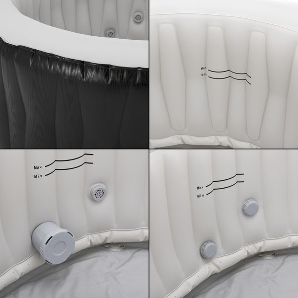 Piscina gonflabila cu functie masaj Carbone 165x70cm [pro.tec]