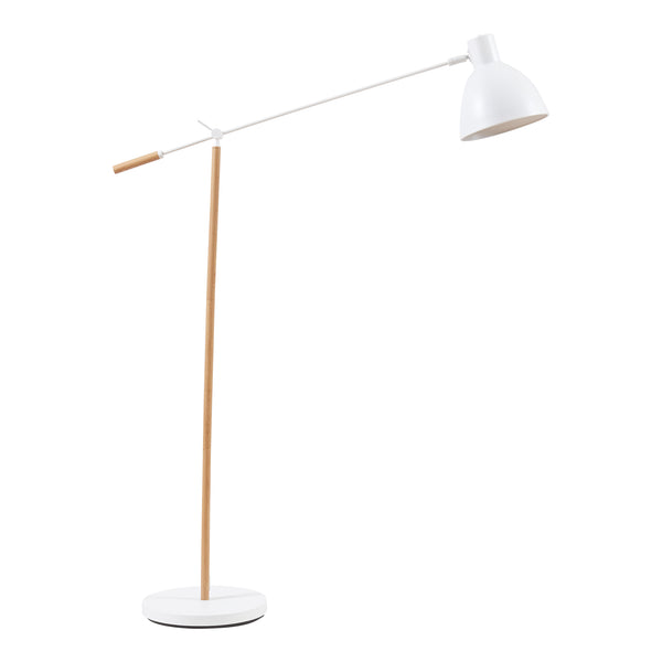 Lampa de podea Banchory 163 cm 1 x E27 max 60W metal efect lemn/alb [lux.pro]