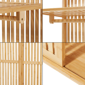 Cuier haine Ypäjä 187x80x47cm bambus natur [en.casa]