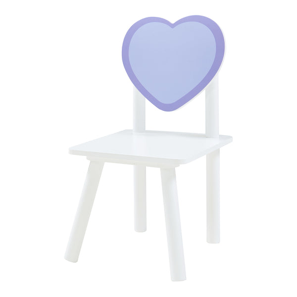 Set masa copii cu 2 scaune design inimioara Siljan alb lila [en.casa]