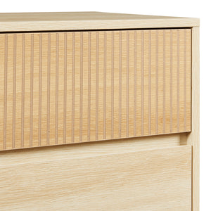 Comoda cu 3 sertare Landskrona 79,5x80x40 cm efect lemn stejar [en.casa]
