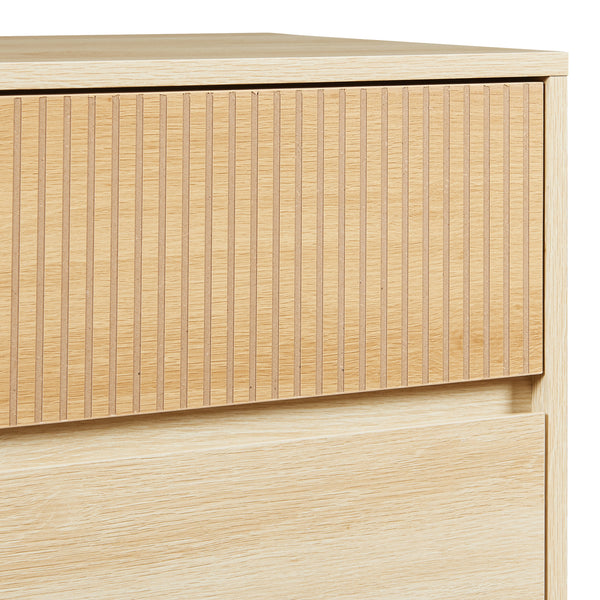 Comoda cu 3 sertare Landskrona 79,5x80x40 cm efect lemn stejar [en.casa]