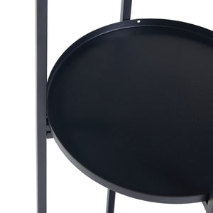 Set 3 buc suport plante masuri diferite Tuusula  metal negru [en.casa]