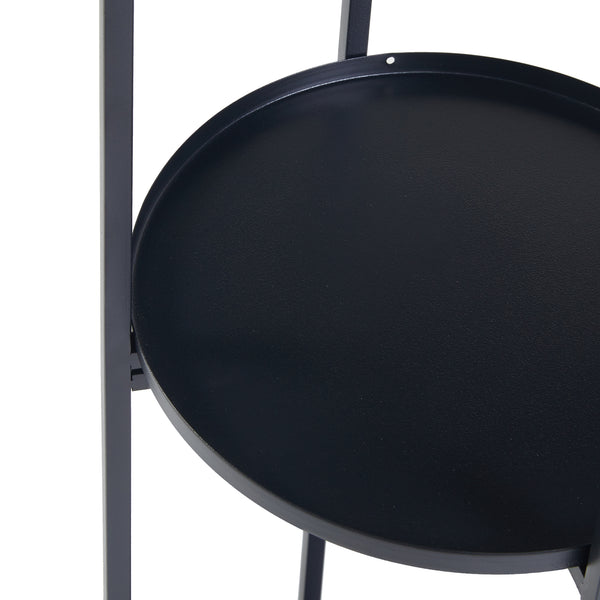 Set 3 buc suport plante masuri diferite Tuusula  metal negru [en.casa]