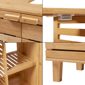 Dulap sub chiuveta Epind 60x66x30 cm bambus [en.casa]