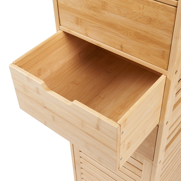 Dulap inalt Boksereys 180x35x35 cm bambus [en.casa]