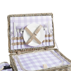 Cos picnic 2 persoane Bisceglie 40x30x19 cm salcie natur [casa.pro]