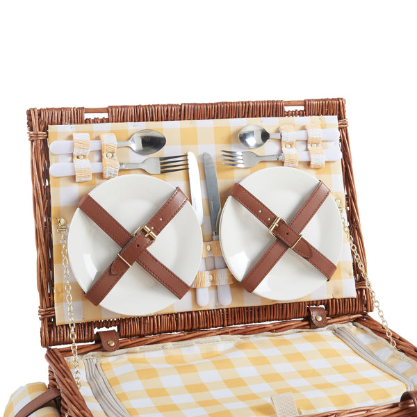 Cos picnic Brindisi 46x31x20 cm salcie maro [casa.pro] 