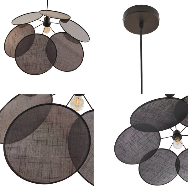 Lampa suspendata Blackwood 150 cm 1xE27 max 60W negru [lux.pro]