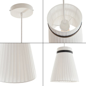 Lampa suspendata Broughton 162 cm 1xE27 max. 60W alb/negru [lux.pro]