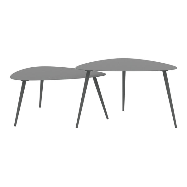 Set 2 masute Aymavilles 57,5x56x45,5 cm otel antracit [casa.pro]