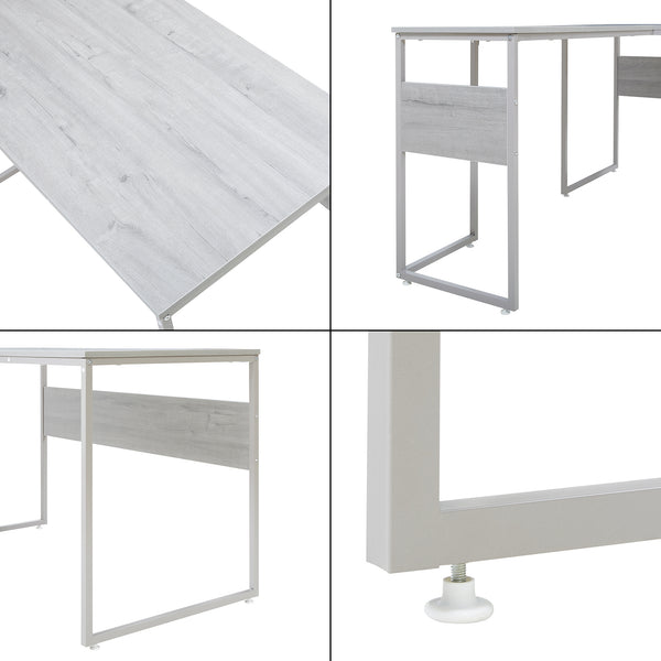 Birou de colt  Karlstang 166x120x75 cm gri deschis [en.casa]
