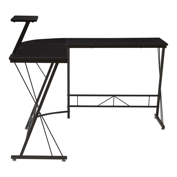 Birou de colt Yremso 122x122x98 cm negru [en.casa]