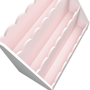 Raft copii Vestnes 48x61x30 cm vata de zahar roz/alb [en.casa]