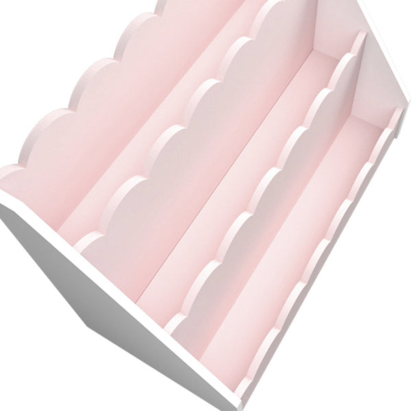 Raft copii Vestnes 48x61x30 cm vata de zahar roz/alb [en.casa]