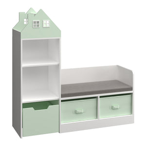 Banca cu raft pentru copii Vipsali 100x99x30 cm [en.casa]