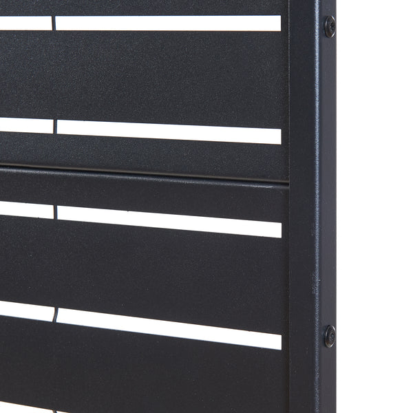 Paravan despartitor Trolu 200x100x50 cm otel negru [casa.pro]