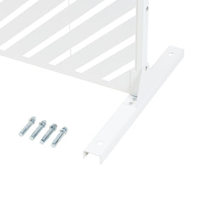 Paravan despartitor Kekan 200x100x50 cm otel alb [casa.pro]