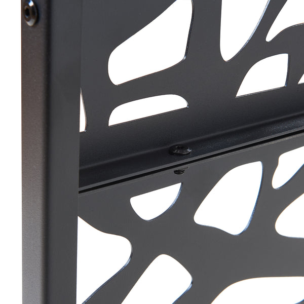 Paravan despartitor Poskind 200x100x50 cm otel negru [casa.pro]