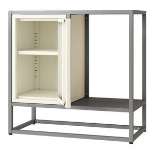 Comoda Burlöv 70x72x35 cm otel gri/alb [en.casa]