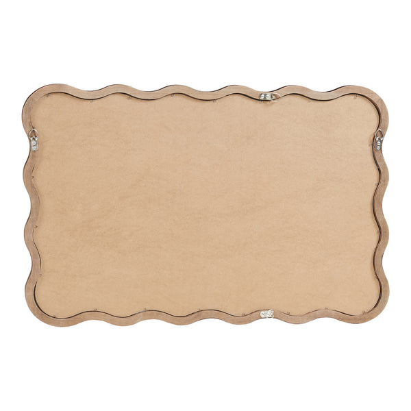Oglinda de perete Porloskid 90x60 cm maro inchis [en.casa]