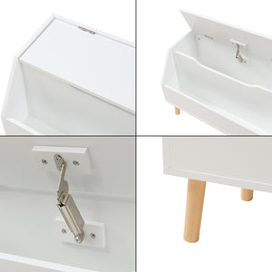 Lada jucarii Aavanrar 60x30x43 cm mdf alb [en.casa]