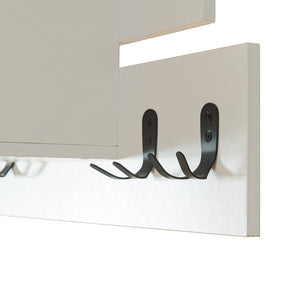Cuier de perete cu spatiu depozitare Vänd 32x60x14 cm alb [en.casa]